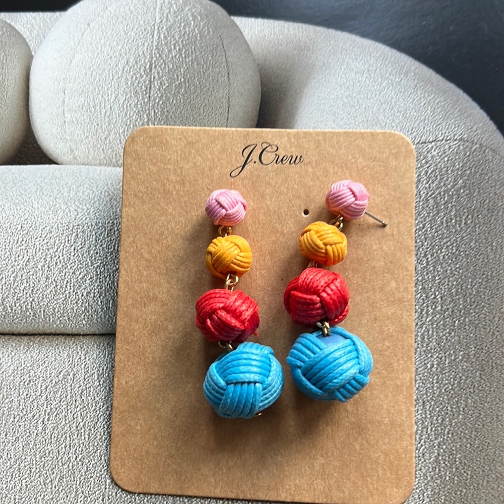 J Crew Pom Pom Earrings